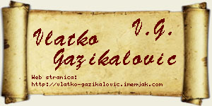 Vlatko Gazikalović vizit kartica